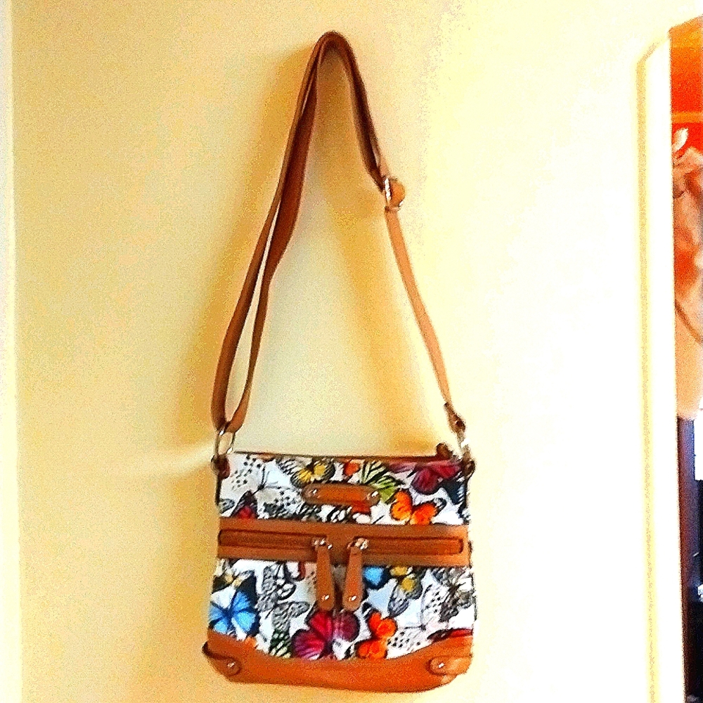 Rosetti brand purse, white w/ butterflies